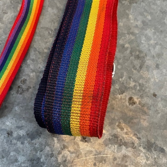 Rainbow Suspenders and Belt One Size Adjustable Vintage Retro 70s Smiley Face - Picture 3 of 9